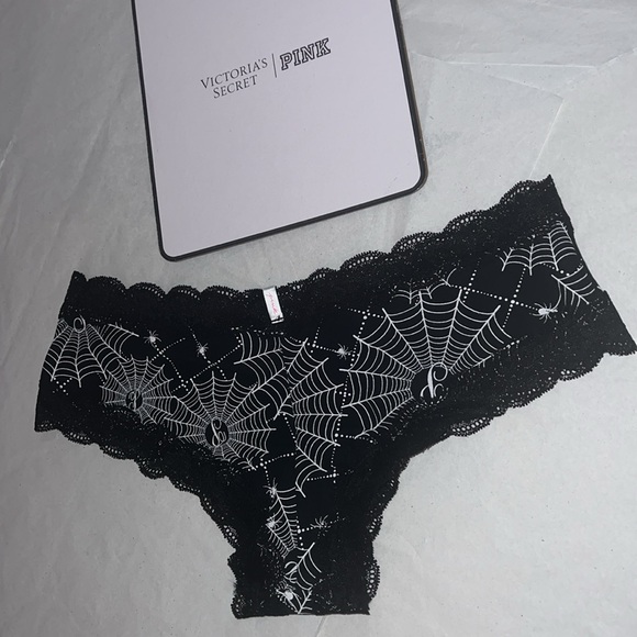 (L) Victoria’s Secret PINK Halloween Spider Cheeky Panty - Picture 4 of 8